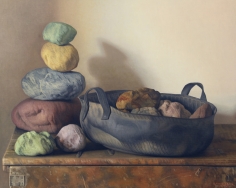 Claudio Bravo, Stones, 2005, oil on canvas, 28 3/4 x 36 1/4 inches