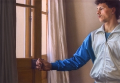 Claudio Bravo, Opening the Door, 1991, pastel on paper, 29 1/8 x 40 1/8 inches