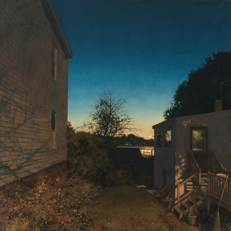 linden frederick, Save-A-Lot (SOLD), 2016, oil on linen, 36 x 36 inches, this painting inspired the short story, Save-a-Lot, by Anthony Doerr